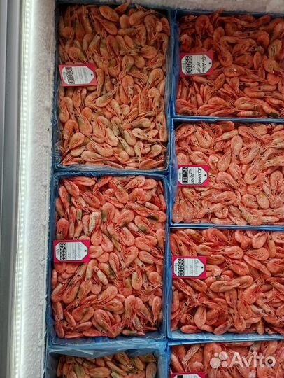 Креветки, мидии, морепродукты (вареные, жареные и