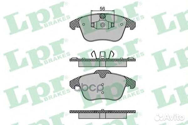 Колодки тормозные дисковые 05P1480 Lpr