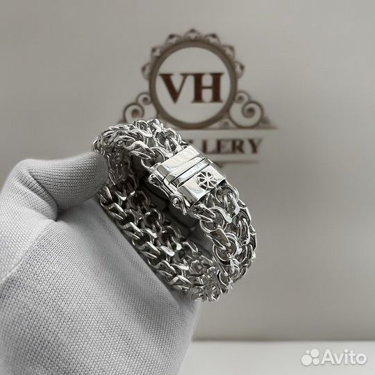 Серебряный браслет Панцирь 140 г