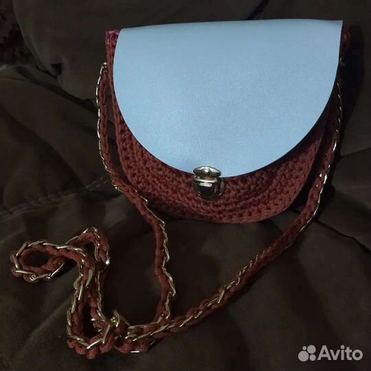 Вязаная крючком сумка из п/э шнура