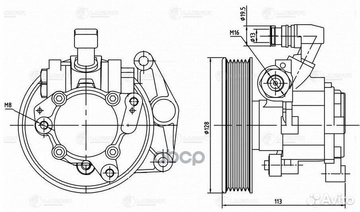 LPS 1505 luzar Насос гур Mercedes-Benz ML (W164