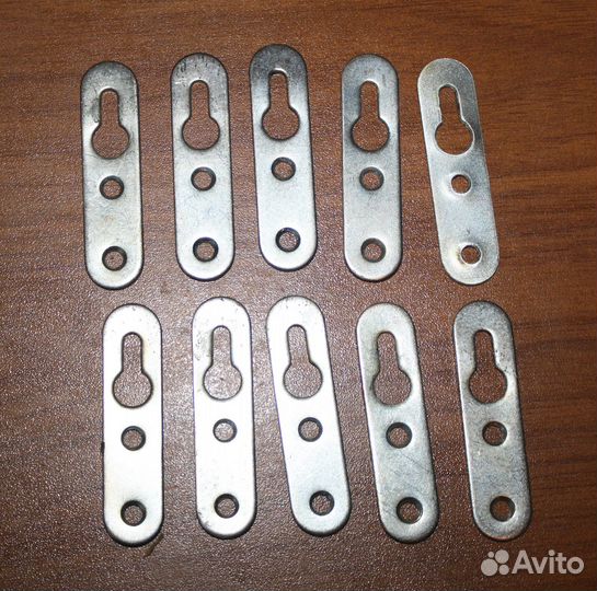 Навески (петли) мебельные для полок - 12 штук