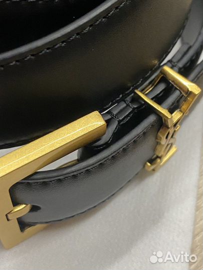 Кожаный ремень мужской YSL