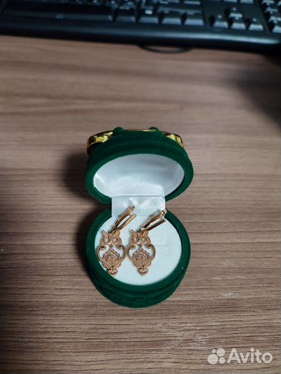 Позолоченные серьги