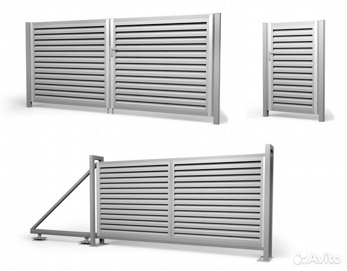 Откатные ворота из Ламели