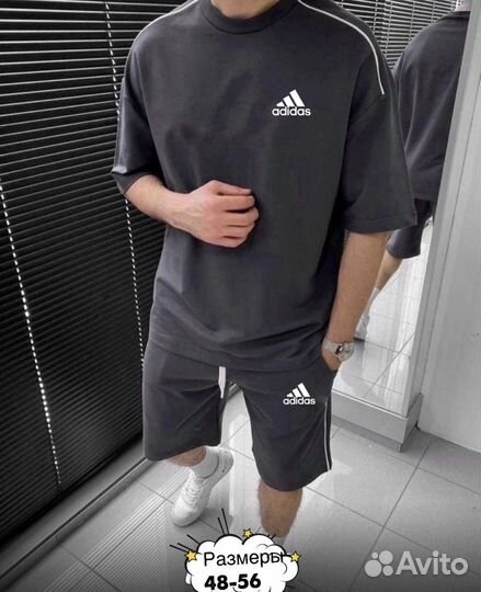 Спортивный костюм летний шорты и футболка Adidas