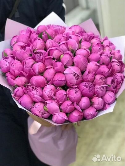 101 пион 101 роза с доставкой