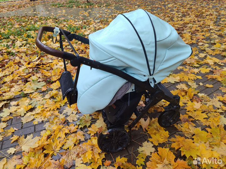 Коляска mirelo bonita 3 в 1 бирюзовая б/у