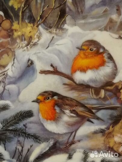 Тарелки настенные Птицы зимой