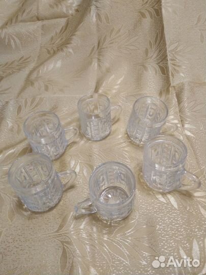 Кружки хрустальные 6 шт СССР