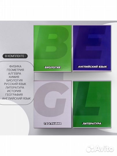 Тетради предметные набор 10 штук