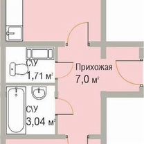 1-к. квартира, 44 м², 10/10 эт.