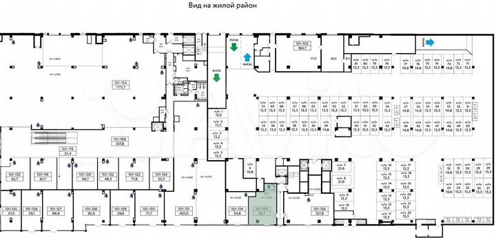Аренда, торговое помещение, площадь 68.7 кв.м