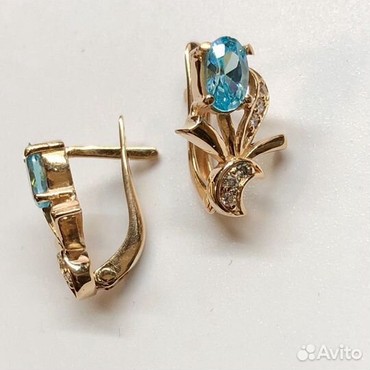 Золотые серьги 585 пробы