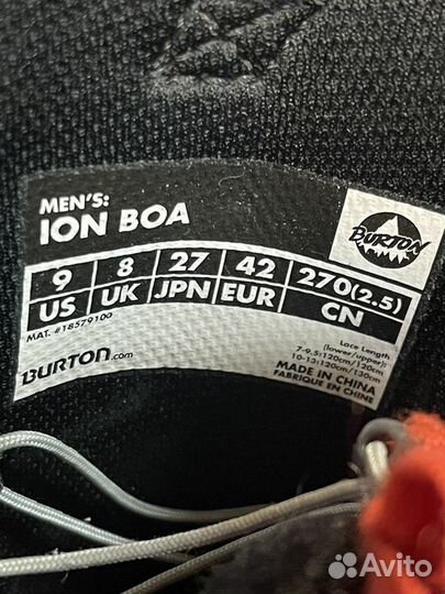 Сноуборд ботинки Burton Ion Boa - 40 - 41
