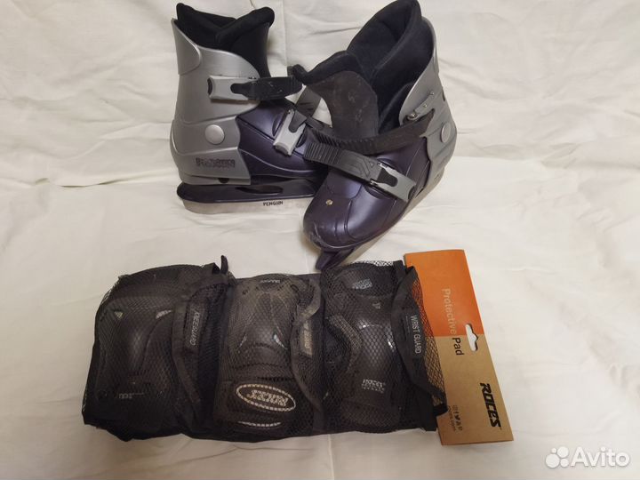 Коньки детские и защита