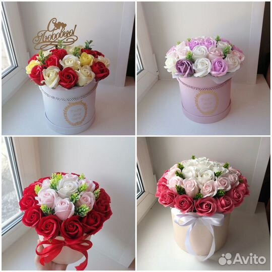 Букет из мыльных роз
