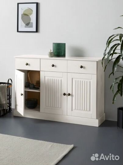 Комод белый из массива сосны Лиотто 3