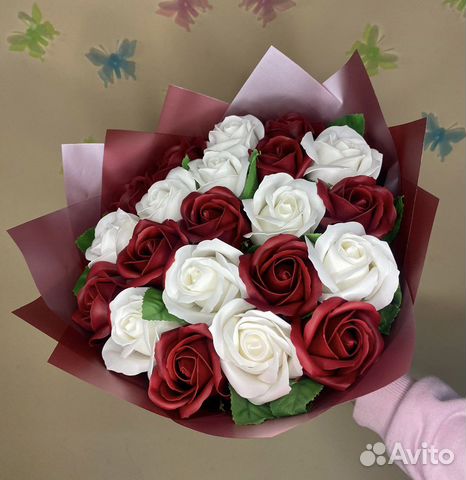 Букет, мыльные розы