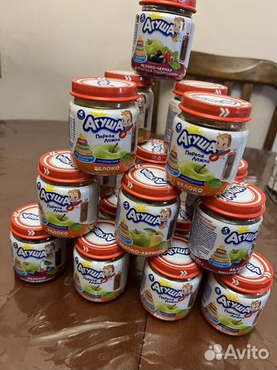 Детское питание пюре фруктовое агуша