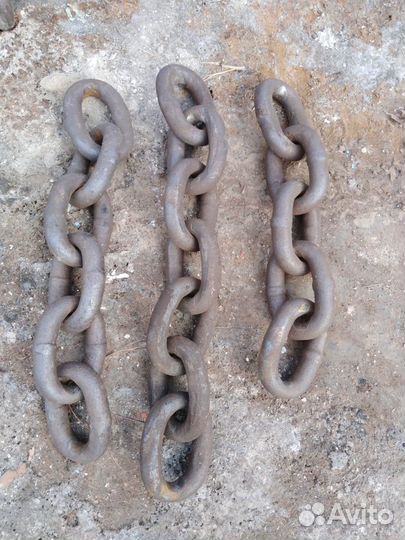 Цепь металлическая б/у якорная