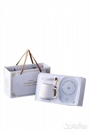 Кружки на подставке с подогревом