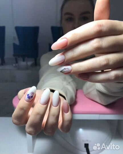 Маникюр+шеллак+снятие лака