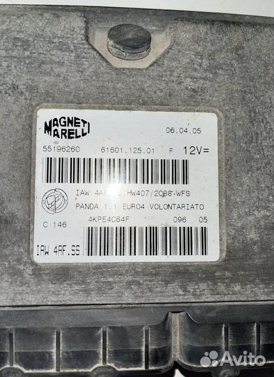 Эбу двигателем Fiat Panda 1.2