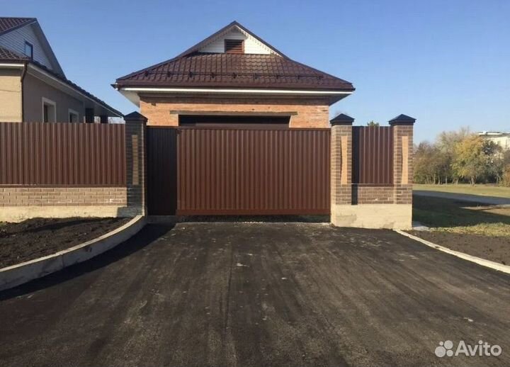 Откатные ворота под ключ с доставкой и установкой