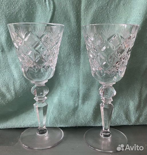 3 фужера хрусталь