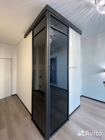 Угловая раздвижная перегородка