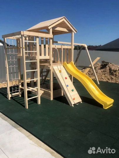 Детский комплекс для улицы горка качели песочница