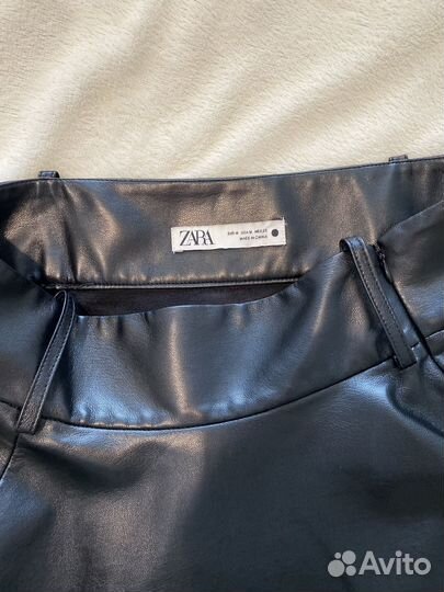 Юбка кожаная Zara миди