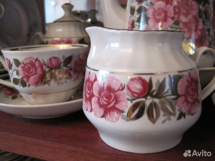 Чайный сервиз Розы RPR СССР Рига 23 предмета