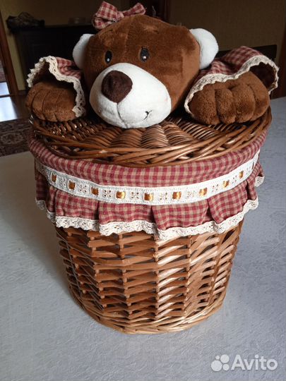 Корзина плетеная для игрушек