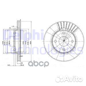 Диск тормозной bg3359 Delphi