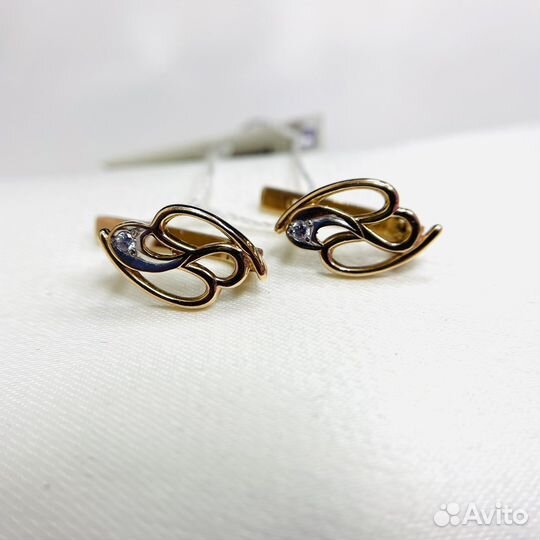 Золотые серьги 3.4г (6)