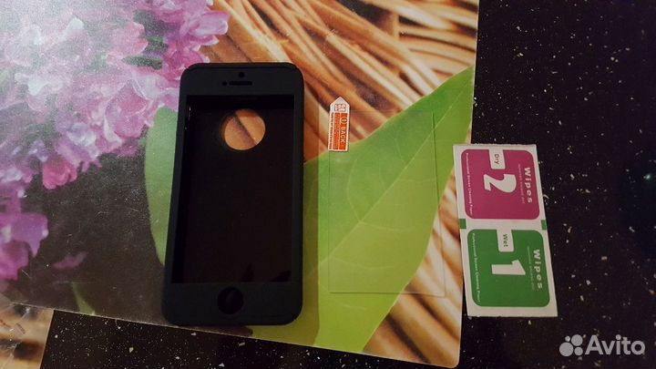 Чехол + стекло на айфон 5 s