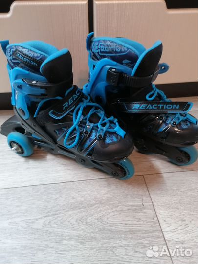 Ролики раздвижные детские Reaction р. 32-35