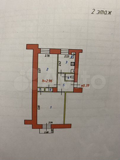 2-к. квартира, 48 м², 2/4 эт.