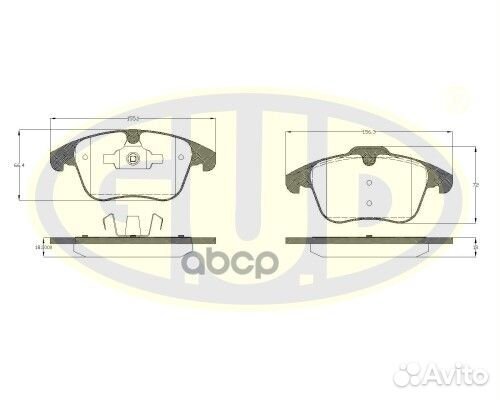 Колодки тормозные дисковые перед GBP121900