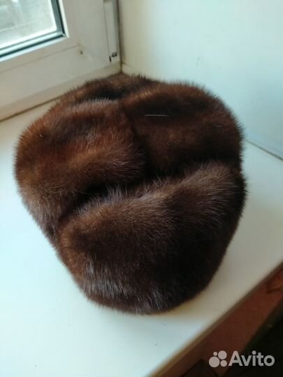 Норковая шапка мужская размер 56-58