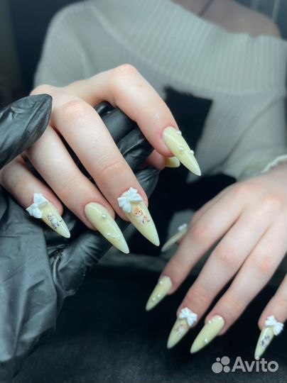 Маникюр/ Модель на наращивание/дизайн