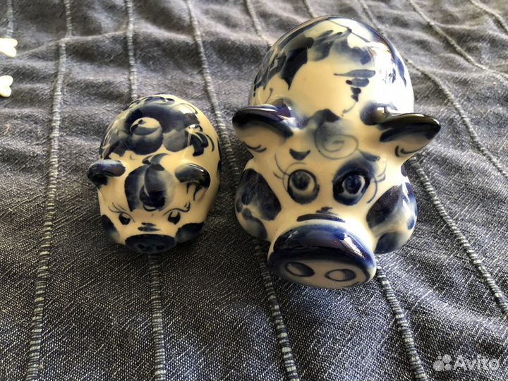 Фигурки гжель поросята