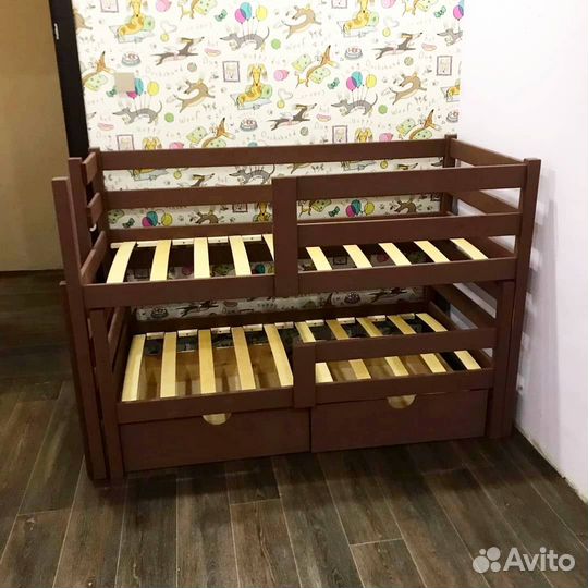 Выдвижная детская кровать