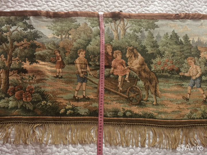 Коврик старинный гобелен,Германия Дети