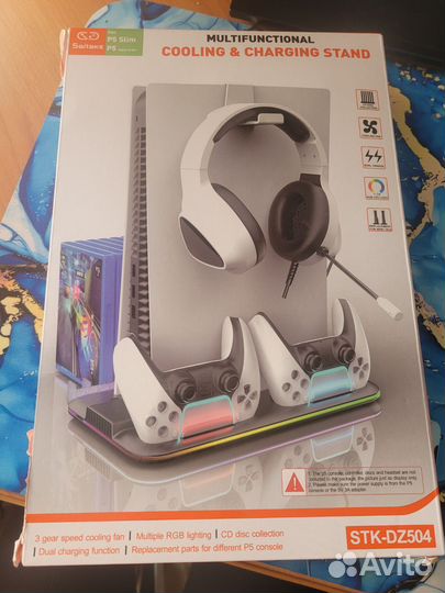 Зарядная док станция для PS5, Ps4, с охлаждением