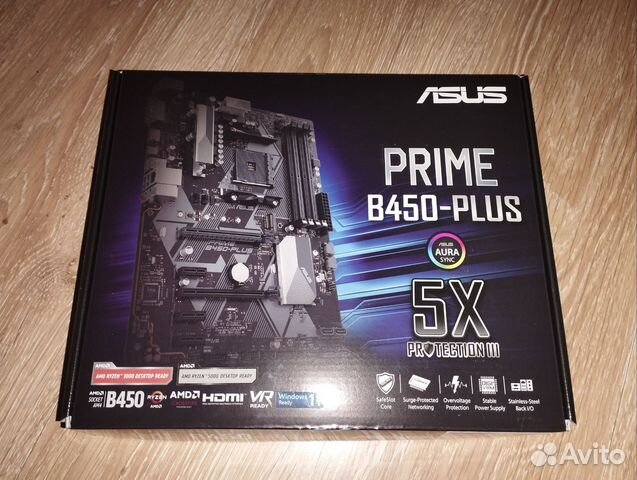 Asus Prime B450 plus новая купить в Рязани | Электроника | Авито