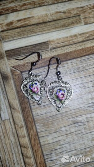 Серьги ростовская финифть