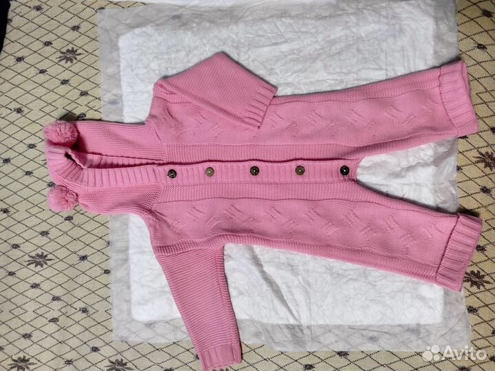 Комбинезон вязаный от 3-6 мес
